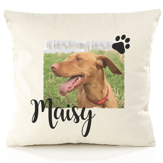 Large Personalised Dog Portrait Cushion Cover