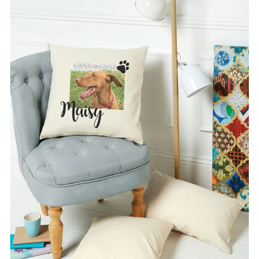 Large Personalised Dog Portrait Cushion Cover