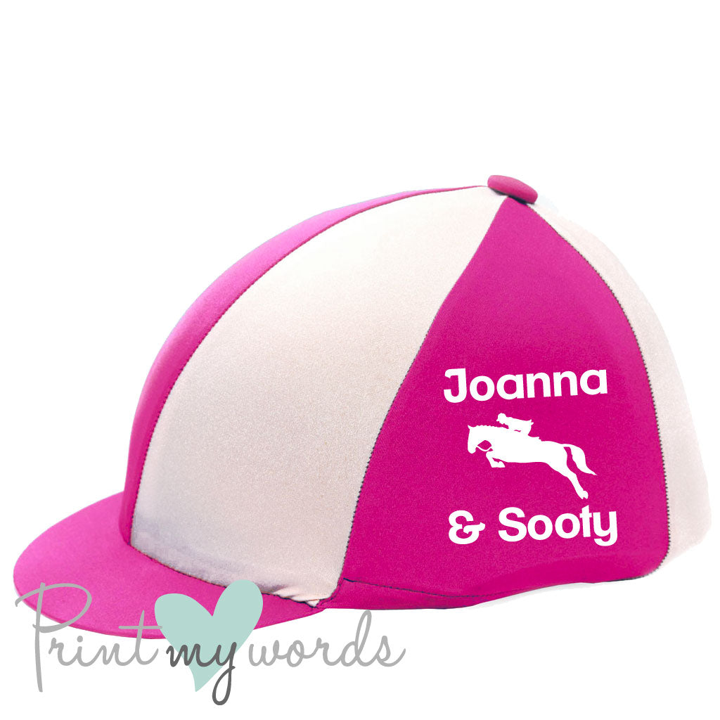 Personalised Jumping Lycra Hat Cover Silk