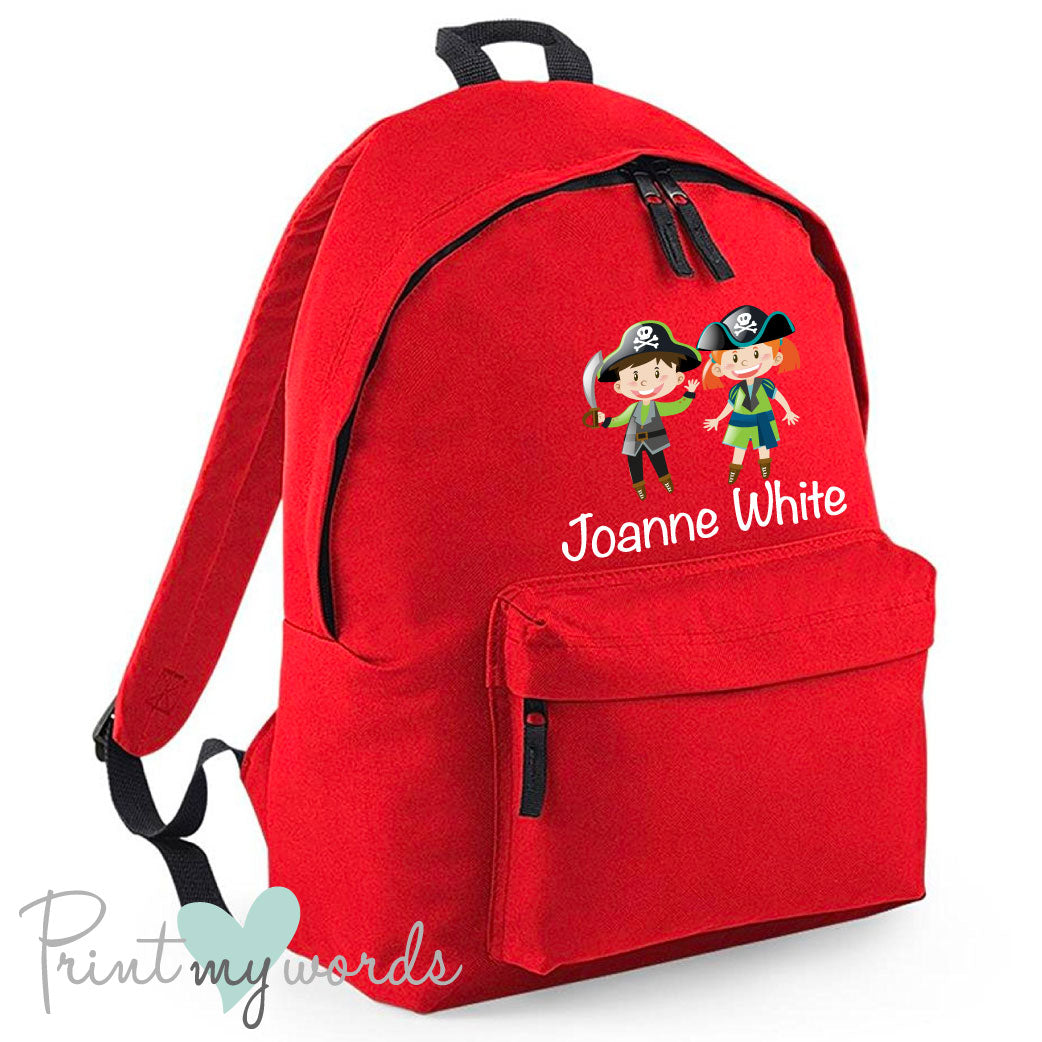Children's Personalised Pirate School Rucksack Backpack