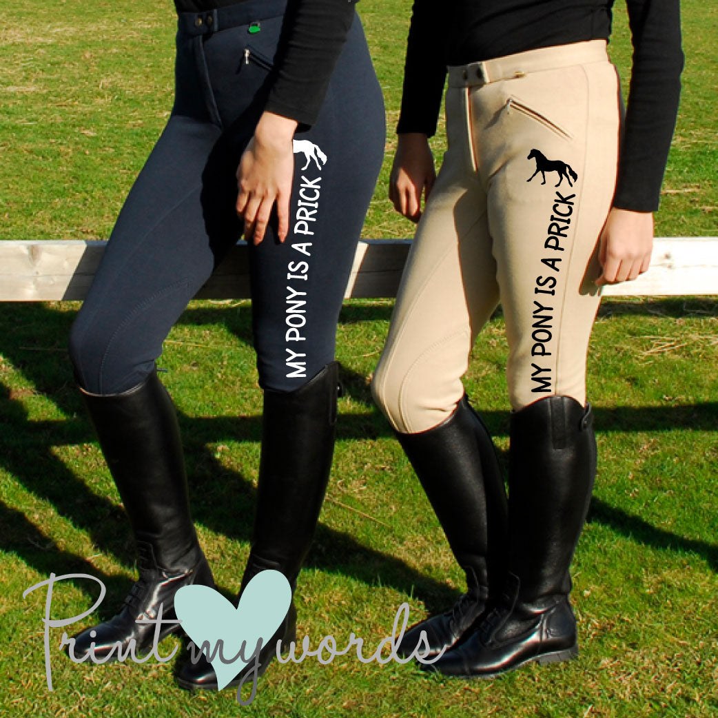 Ladies My Pony Is A Prick Funny Jodhpurs