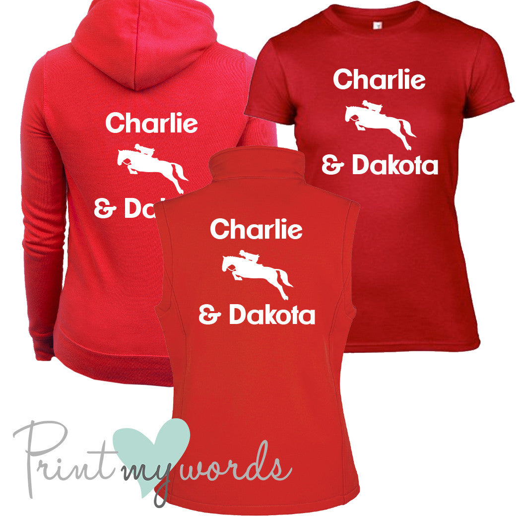 'Erin' Ladies Personalised Matching Equestrian Set - Jumping Design