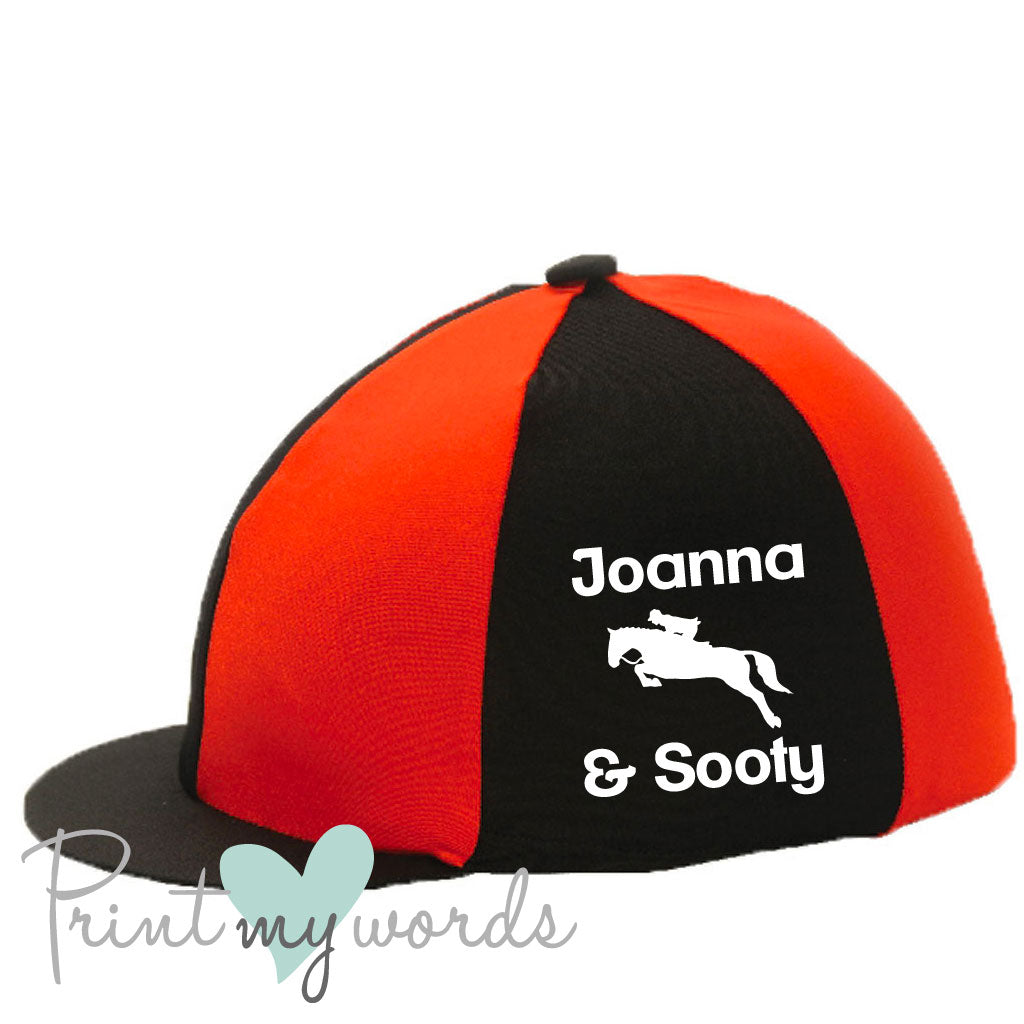 Personalised Jumping Lycra Hat Cover Silk