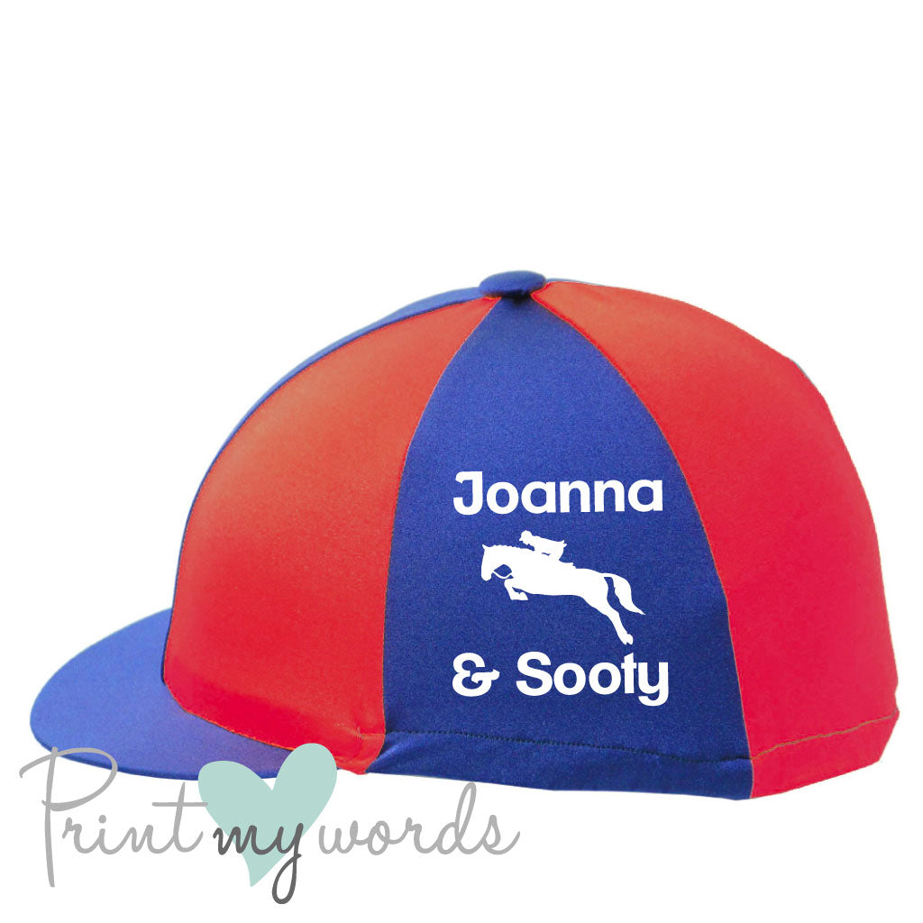 Personalised Jumping Lycra Hat Cover Silk