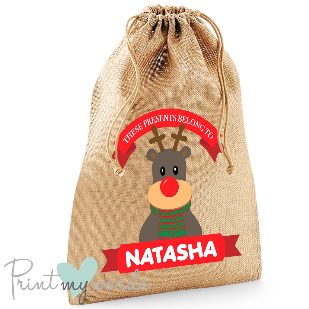 Personalised Christmas Sack - Rudolph