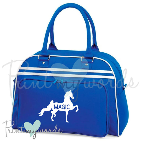 Personalised Equestrian Retro Bowling Bag - Saddlebred Design