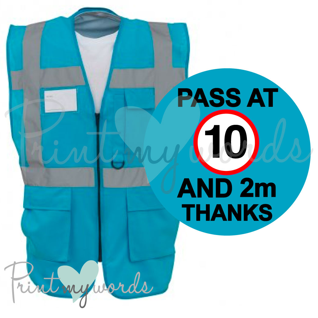 High Visibility Hi Vis Equestrian Reflective Vest Tabard Waistcoat PASS AT 10MPH AND 2M, THANKS hi-viz