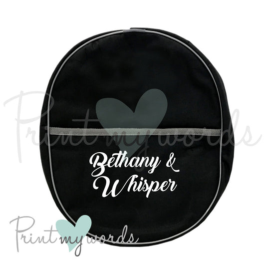 Personalised Equestrian Hat Bag - Script Design