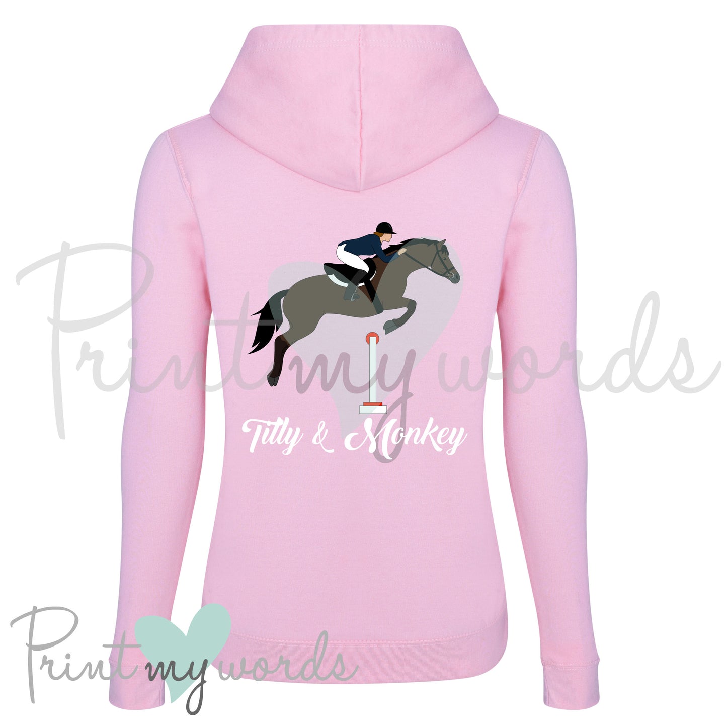 Fully Personalised Show Jumping Replica Horse Hoodie