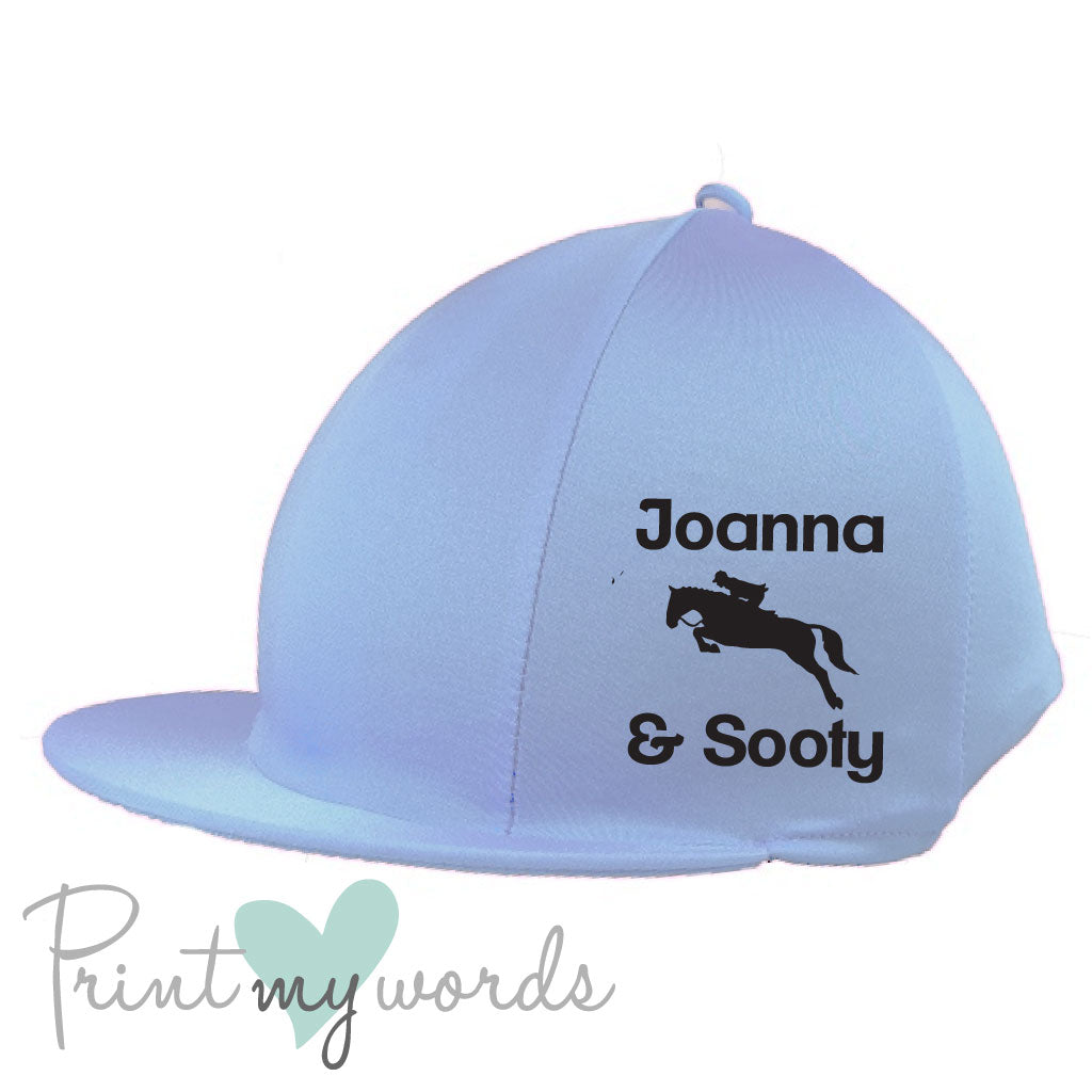 Personalised Jumping Lycra Hat Cover Silk