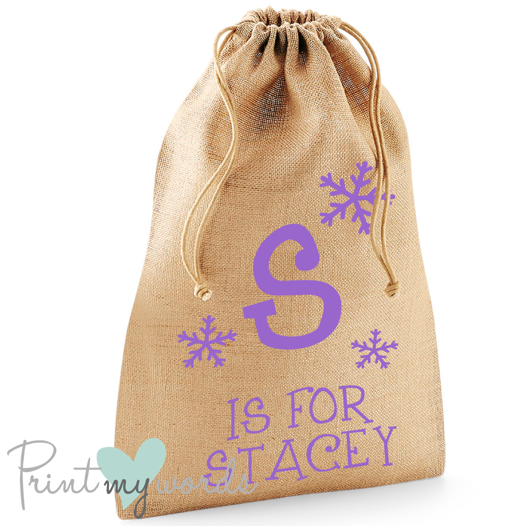 Personalised Christmas Sack - Snowflakes