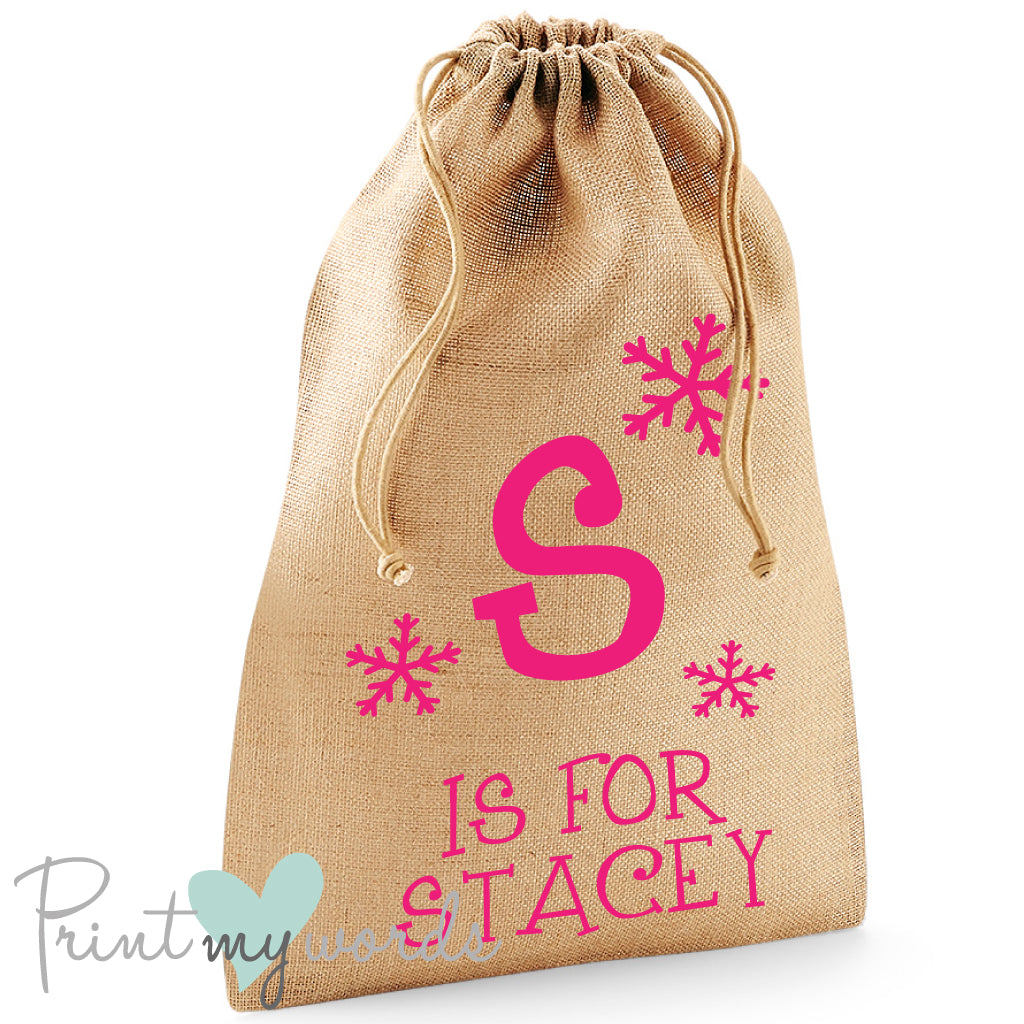 Personalised Christmas Sack - Snowflakes