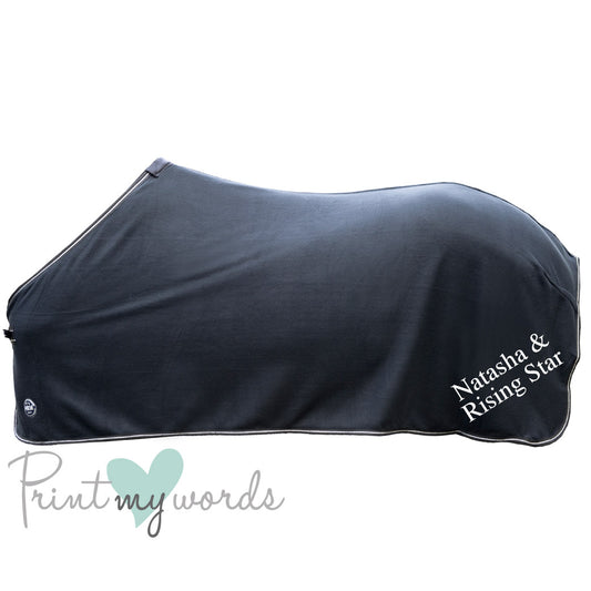 Personalised Equestrian Horse HKM Cooler Fleece Rug - Standard Style