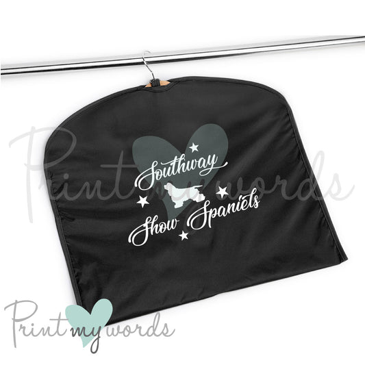 Personalised Dog Showing Suit Cover Bag - Show Name & Silhouette