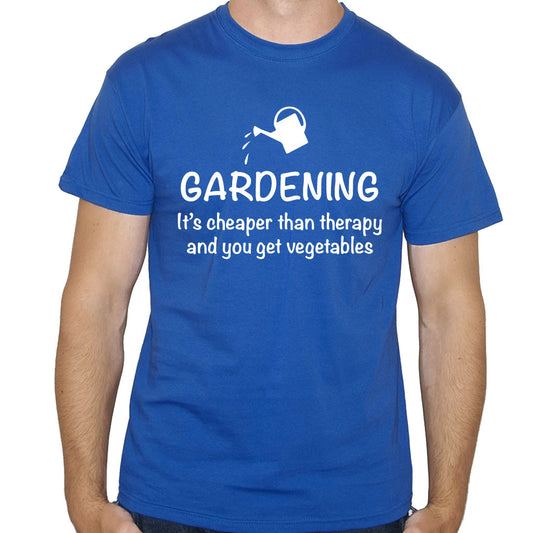 Men's Gardening is Cheaper Than Therapy T-Shirt