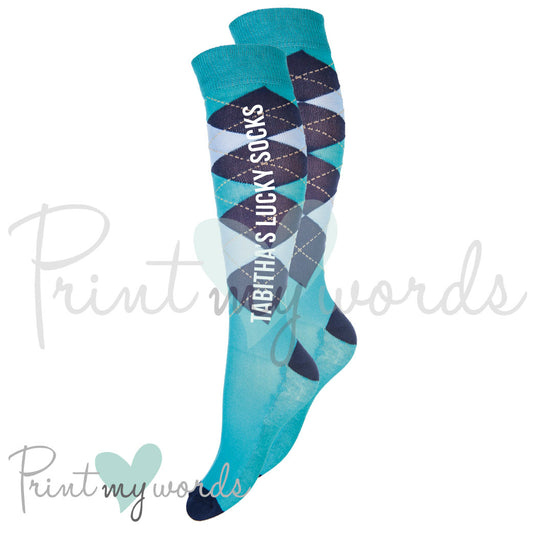 Personalised Horse Riding Equestrian Lucky Socks
