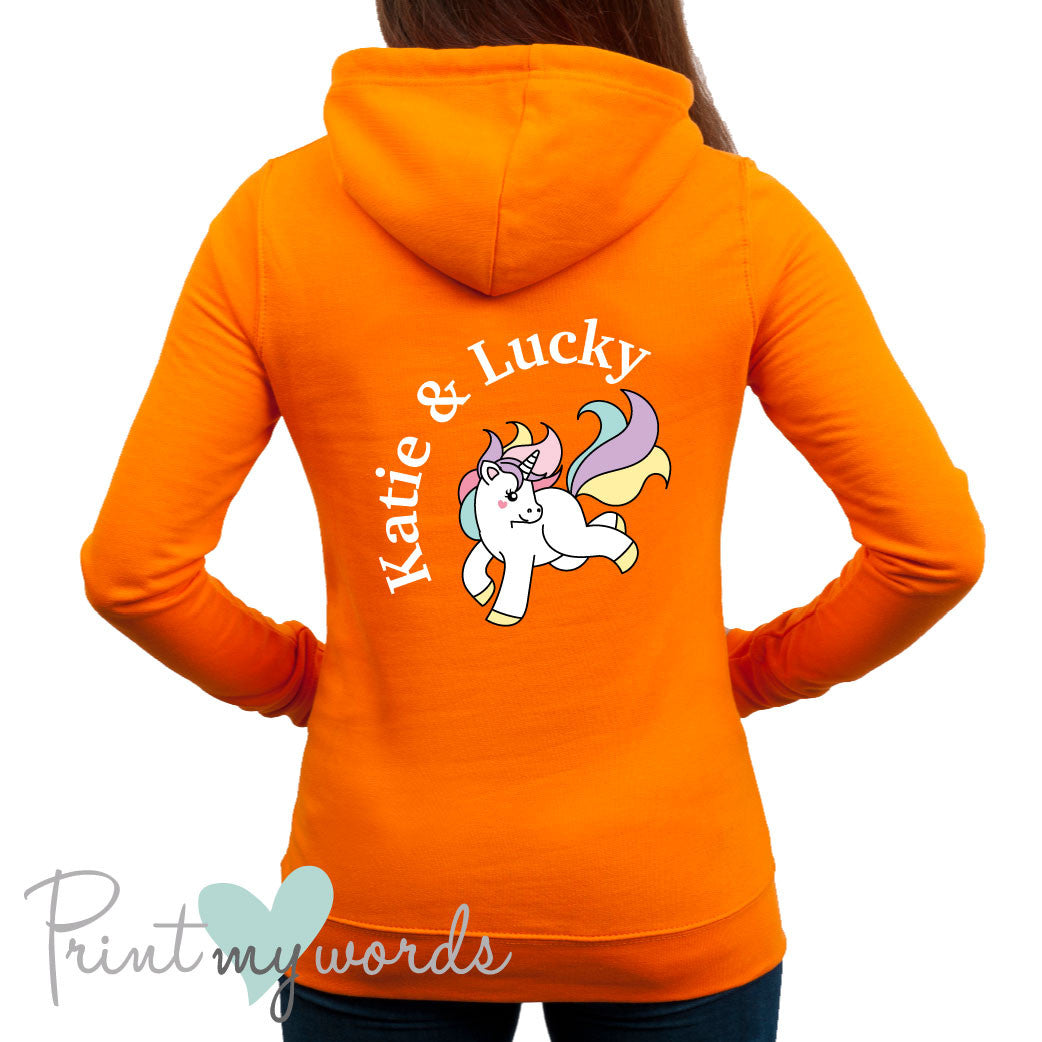 Personalised Unicorn Hoodie – Custom Name Equestrian Hoodie for Horse Lovers