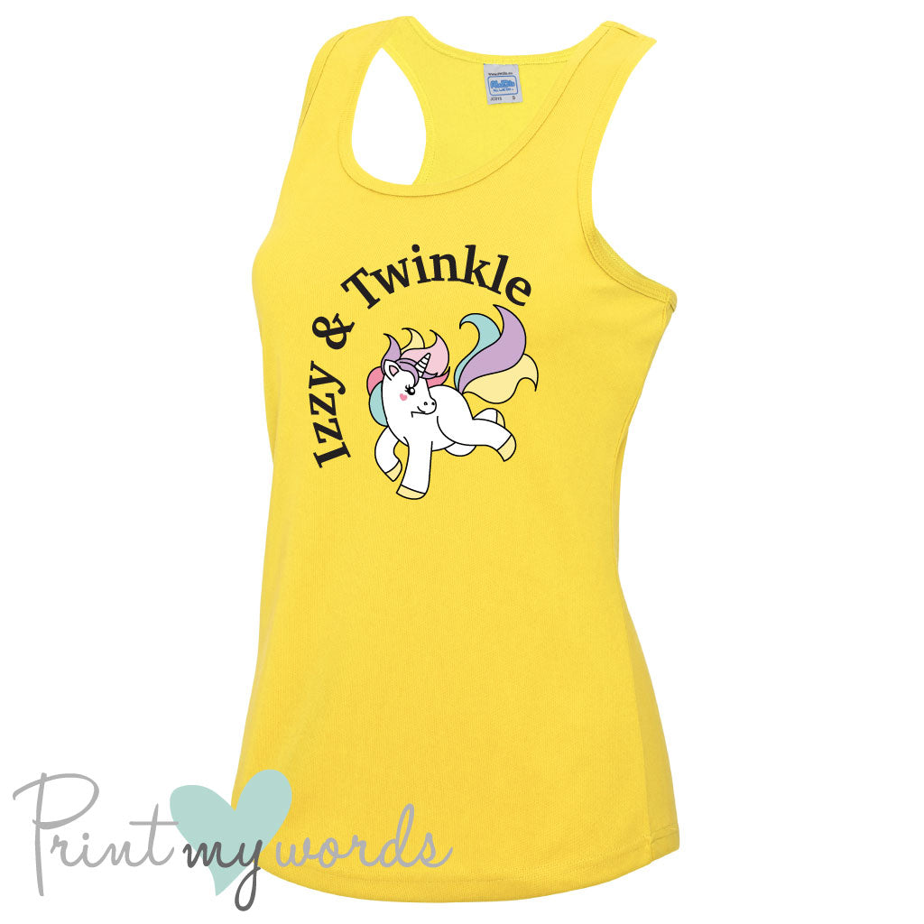 Ladies Unicorn Personalised Equestrian Vest Top