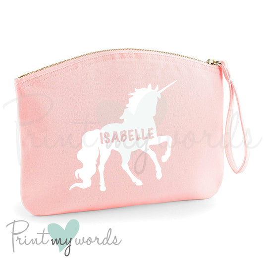 Personalised Unicorn Silhouette Make Up Bag