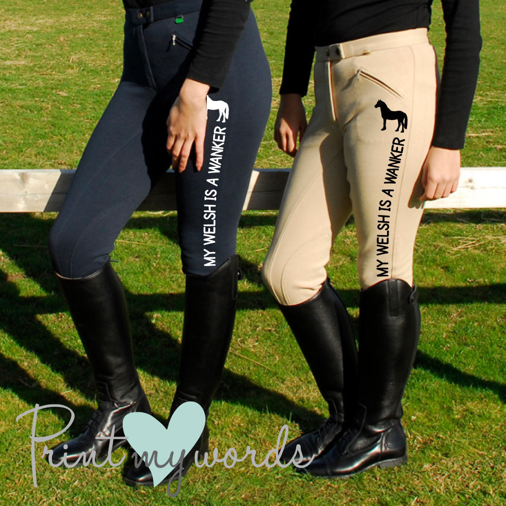 Ladies My Welsh Is A Wanker Funny Jodhpurs
