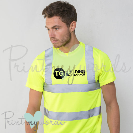 Personalised Hi Vis Workwear T-Shirt