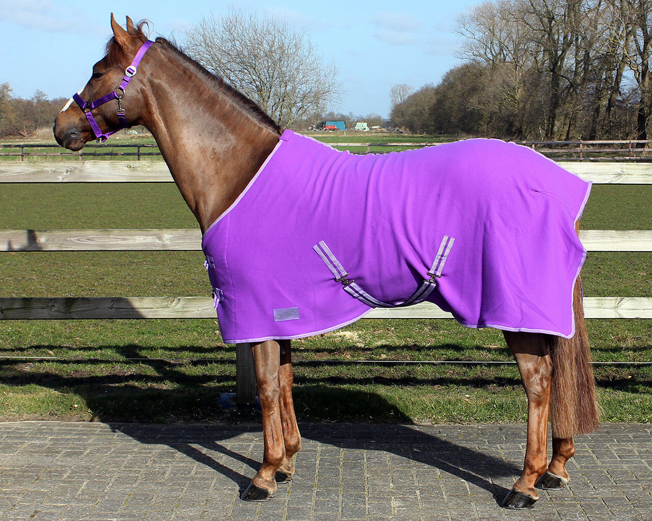 Personalised Equestrian Horse Pony Fleece Rug Cooler - Horse Head & Name