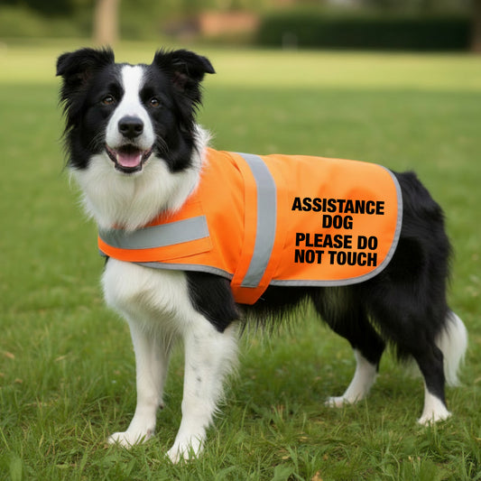 DOUBLE SIDED Hi Vis Dog Vest Reflective Safety Vest ASSISTANCE DOG PLEASE DO NOT TOUCH