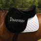 Personalised Fleece Saddle Cover - Curly Design
