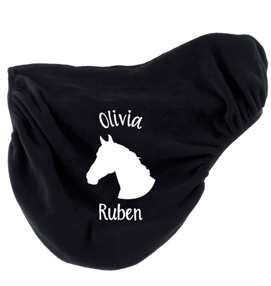 Personalised Fleece Saddle Cover - Horse Head Design