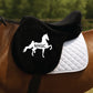 Personalised Fleece Saddle Cover - Saddlebred Design