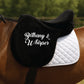Personalised Fleece Saddle Cover - Script Design