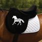 Personalised Fleece Saddle Cover - Thoroughbred Design