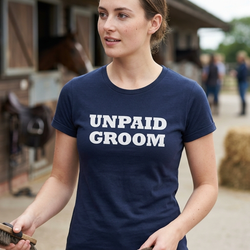 Unpaid Groom | Funny Horse T-Shirt & Equestrian Polo Shirt