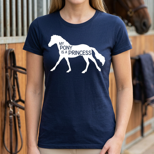 My Pony Is A Princess | Cute Pony & Horse Rider T-Shirt & Polo Shirt