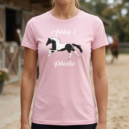 Personalised Horse Portrait | Custom Horse Riding T-Shirt & Polo