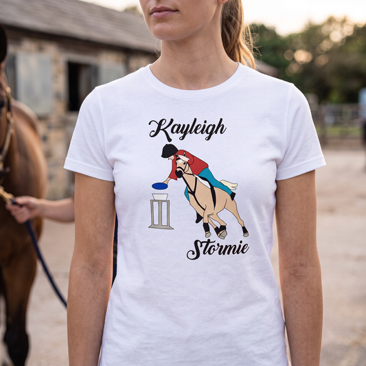 Personalised Gymkhana T-Shirt & Polo Shirt | Custom Mounted Games Horse & Rider