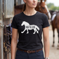 Personalised Shire & Cob Horse T-Shirt & Polo Shirt | Custom Horse Name Equestrian Clothing
