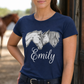 Personalised 2 Horse Heads | Horse Name T-Shirt & Equestrian Polo Shirt