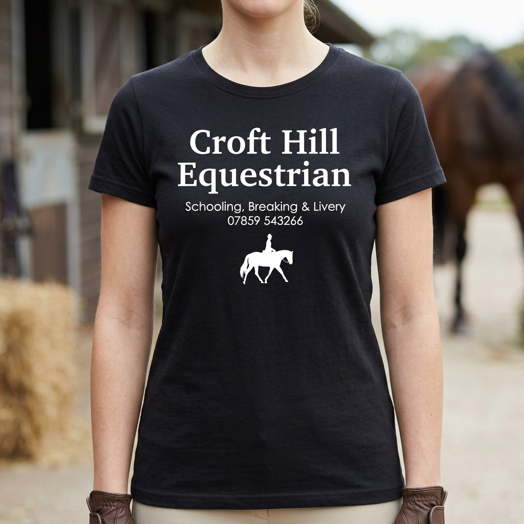 Personalised Equestrian Polo Shirt & T-Shirt | Livery Yard & Riding School Uniform