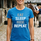 Eat, Sleep, Ride, Repeat | Funny Horse Riding T-Shirt & Polo