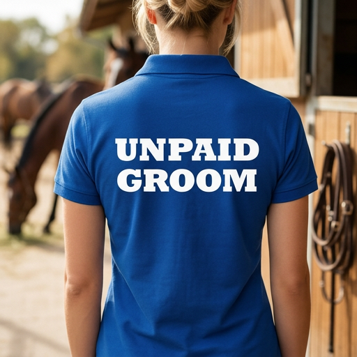 Unpaid Groom | Funny Horse T-Shirt & Equestrian Polo Shirt