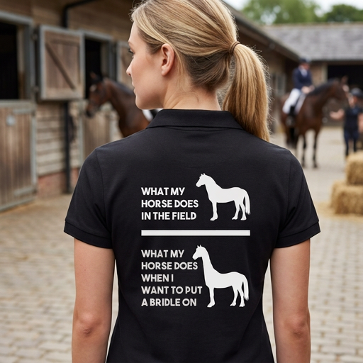 What My Horse Does When I Want To Put A Bridle On | Funny Horse T-Shirt & Equestrian Polo Shirt