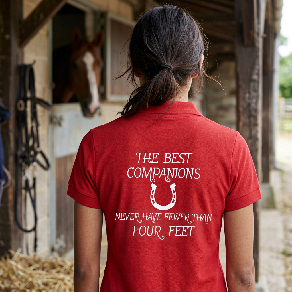 The Best Companions Never Have Fewer Than Four Feet | Horse T-Shirt & Equestrian Polo Shirt