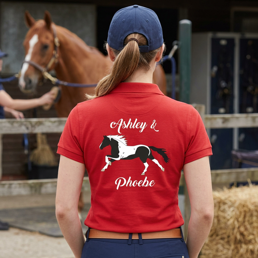 Personalised Horse Portrait | Custom Horse Riding T-Shirt & Polo