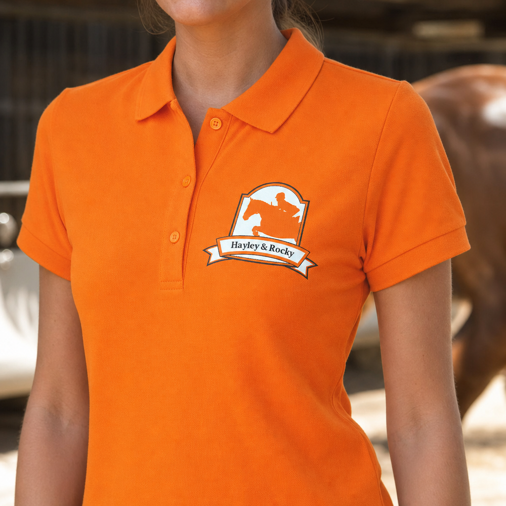 Personalised Equestrian Badge | Horse & Rider Name T-Shirt & Polo Shirt