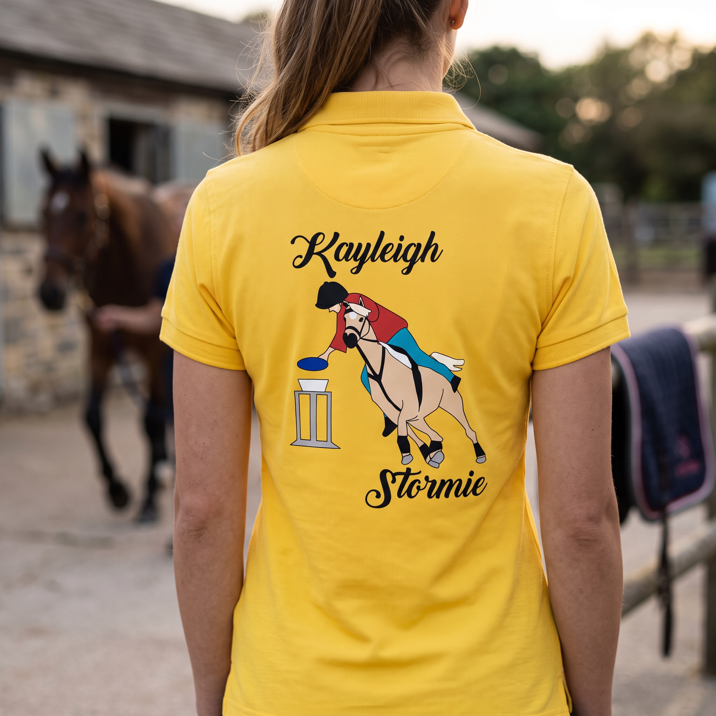 Personalised Gymkhana T-Shirt & Polo Shirt | Custom Mounted Games Horse & Rider