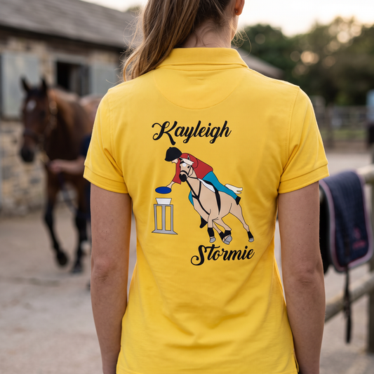 Personalised Gymkhana T-Shirt & Polo Shirt | Custom Mounted Games Horse & Rider