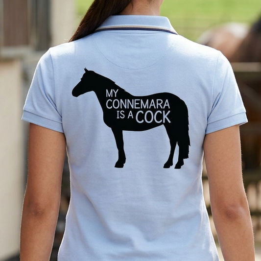 My Connemara Is A Cock | Funny Connemara Horse T-Shirt & Polo Shirt