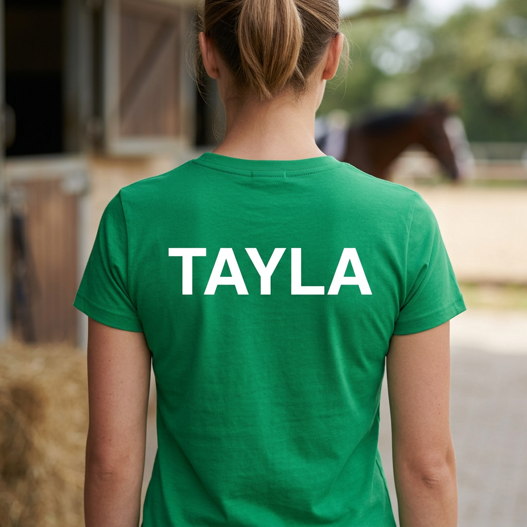 Personalised Horse Head T-Shirt & Polo Shirt | Custom Horse Name Equestrian Clothing