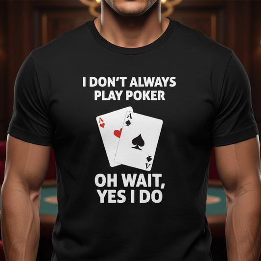 Funny Poker T Shirt I Don’t Always Play Poker – Poker Gift